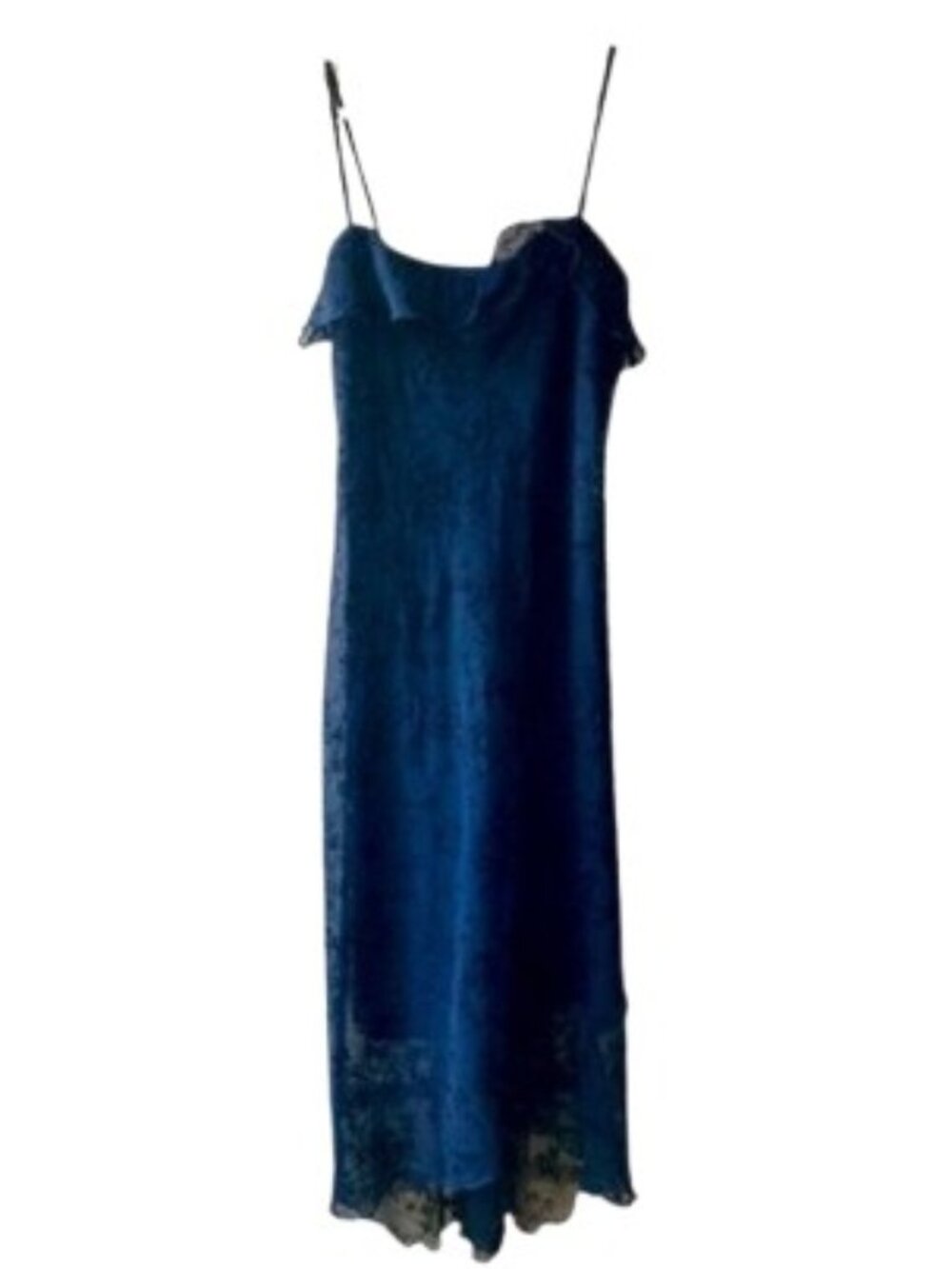 NWT Y2K Vintage Liz Byer California Navy Lace Gown | Off-Shoulder Dress